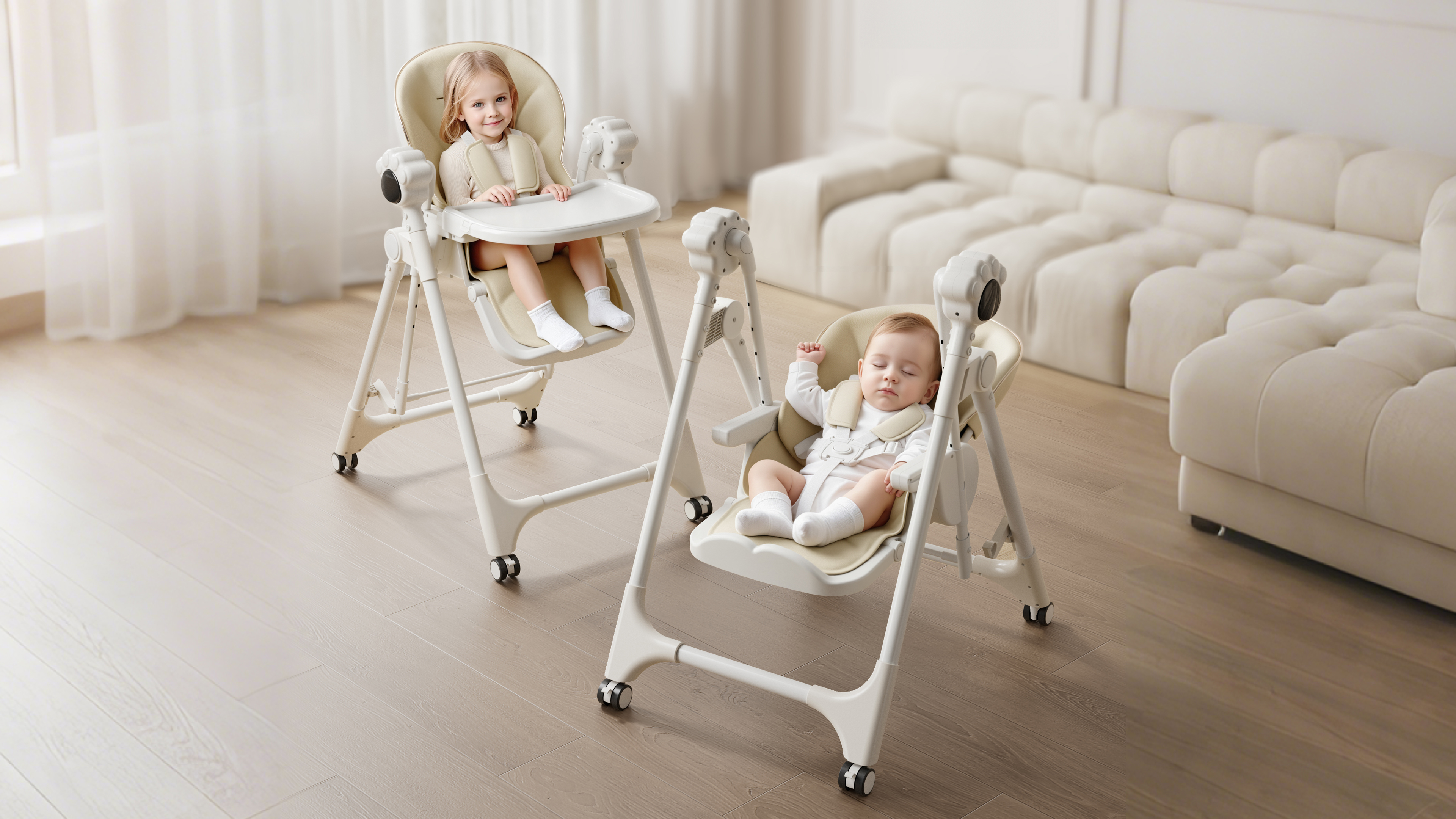 DYH-211J Lucky Paw Multi-Functional Portable Electric Swing High Chair